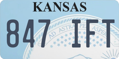 KS license plate 847IFT