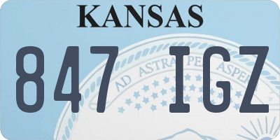 KS license plate 847IGZ