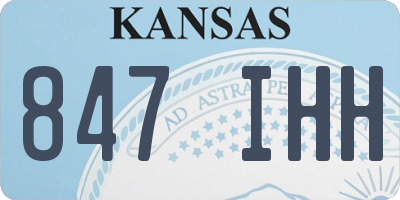 KS license plate 847IHH