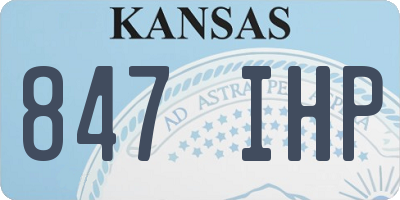 KS license plate 847IHP