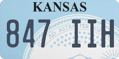KS license plate 847IIH