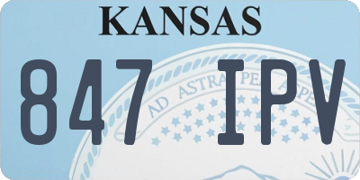 KS license plate 847IPV