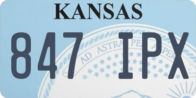 KS license plate 847IPX