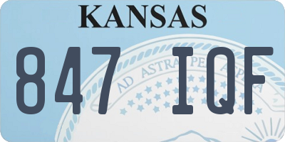 KS license plate 847IQF