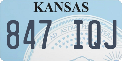 KS license plate 847IQJ