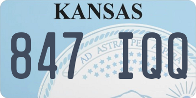 KS license plate 847IQQ