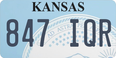 KS license plate 847IQR