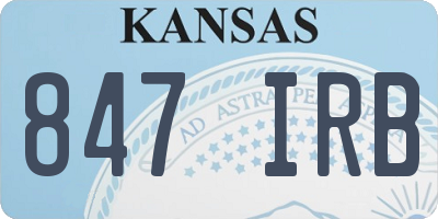 KS license plate 847IRB