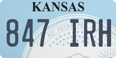 KS license plate 847IRH