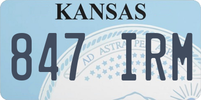 KS license plate 847IRM