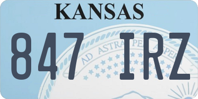 KS license plate 847IRZ