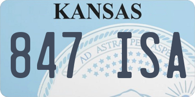 KS license plate 847ISA