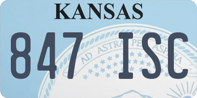 KS license plate 847ISC