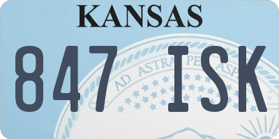 KS license plate 847ISK