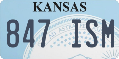 KS license plate 847ISM
