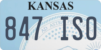 KS license plate 847ISO