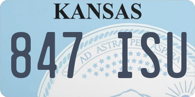 KS license plate 847ISU