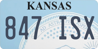 KS license plate 847ISX
