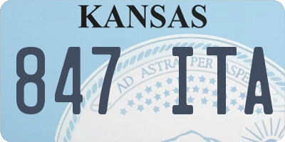 KS license plate 847ITA