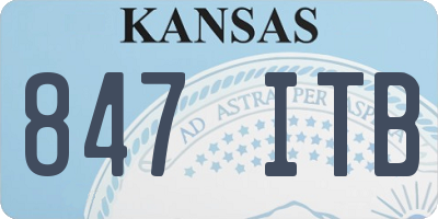 KS license plate 847ITB