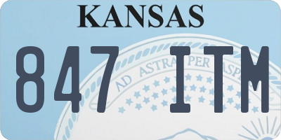 KS license plate 847ITM