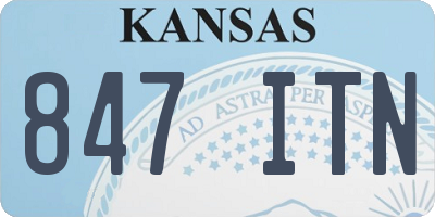 KS license plate 847ITN