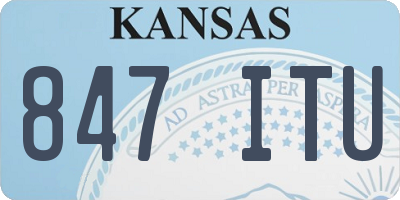 KS license plate 847ITU