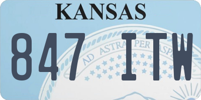 KS license plate 847ITW