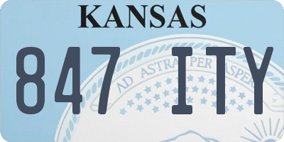 KS license plate 847ITY