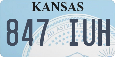 KS license plate 847IUH