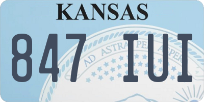 KS license plate 847IUI