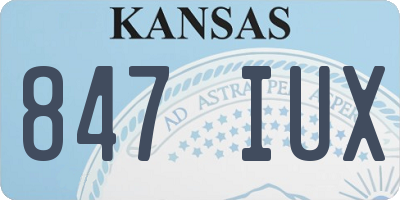 KS license plate 847IUX