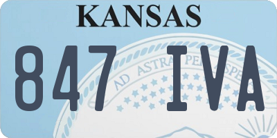 KS license plate 847IVA