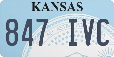 KS license plate 847IVC