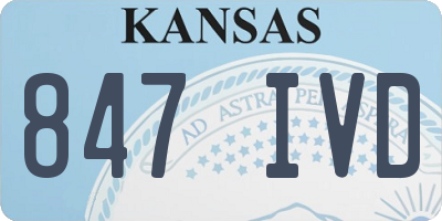 KS license plate 847IVD