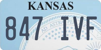 KS license plate 847IVF