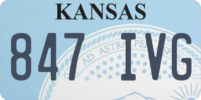KS license plate 847IVG