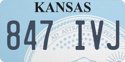 KS license plate 847IVJ