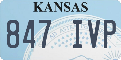 KS license plate 847IVP