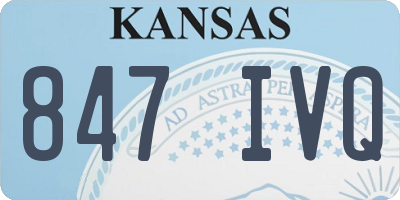 KS license plate 847IVQ