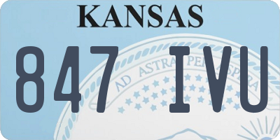 KS license plate 847IVU