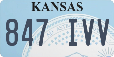 KS license plate 847IVV