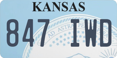 KS license plate 847IWD