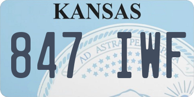 KS license plate 847IWF