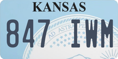 KS license plate 847IWM