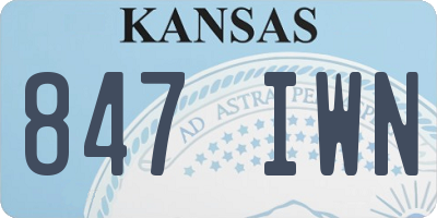 KS license plate 847IWN