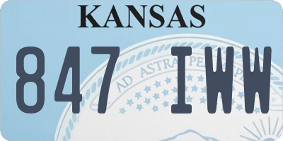 KS license plate 847IWW