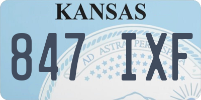 KS license plate 847IXF