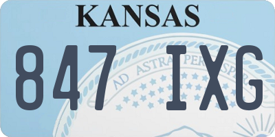 KS license plate 847IXG