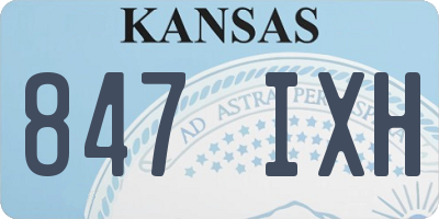 KS license plate 847IXH